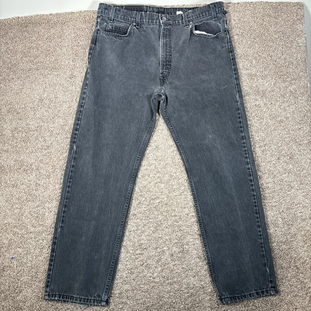 Vintage‎ Levis 505 Orange Tab Jeans Mens 40x30 Faded Black Made in USA 90s